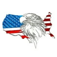 thumbnail image 1 of Qocolhg Metal Bald Eagle Wall Art, 12 inch Metal Eagle American Flag Wall Decor, Fourth of July Independence Day Flag, Patriotic Gift for Home, Bathroom, Living Room Sculptures, 4th July Day, 1 of 2