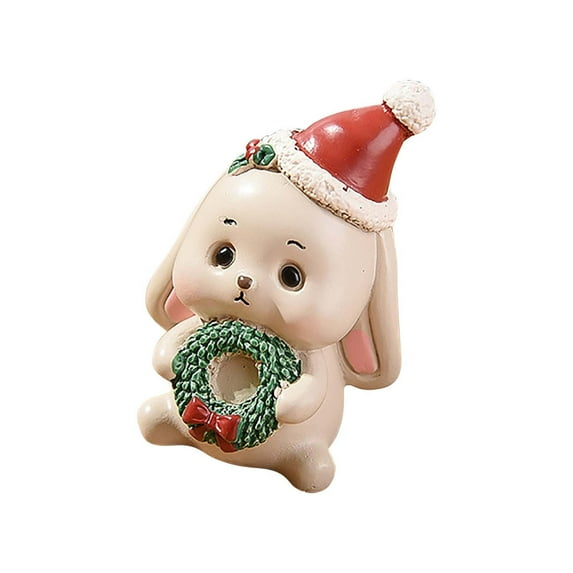 Qocolhg Mini Christmas Figures Christmas Miniature Ornaments Mini Resin Christmas Figures Mini Christmas Figurines Snow Globe Figurines for Fairy Garden Christmas Snow Globes Village Decor Clearance