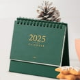 Qocolhg Mini Desk Calendar 2025, Small Standing Flip Desktop Calendar