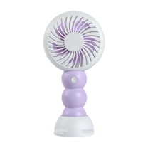 Qocolhg Mini Portable Handheld Fan with Stand, Small Fan 3 Speeds, USB Rechargeable Hand Fans, Personal Fan Battery Operate for Outdoor, Indoor, Commute, Office, Travel, Purple, Summer Clearance
