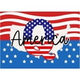thumbnail image 1 of Qocolhg Monogram Initial Patriotic Door Mat 4th of July Red Blue White Star Stripe American Flag Welcome Mats 15.7×23.6 inch 26 Letter Independence Day Entrance Door Rugs with Non-slip Backing, Q, 1 of 2