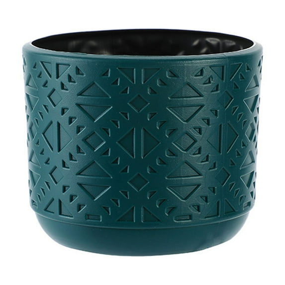 Qocolhg Orchid Pot with Holes Ceramic Plant Pots Indoor Outdoor Flower Pots for Repotting with Drainage and Saucer 4 Inch Breathable Slotted Orchids Planter (Blue)