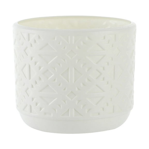 Qocolhg Orchid Pot with Holes Ceramic Plant Pots Indoor Outdoor Flower Pots for Repotting with Drainage and Saucer 4 Inch Breathable Slotted Orchids Planter (White)