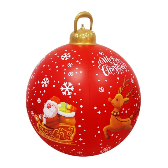 Qocolhg Outdoor Christmas Decorations with Lights 24in Christmas Inflatable Christmas Party Decorations Giant Inflatable Ball Nightmare Before Christmas Decor Ornament Party Supplies Christmas Gifts