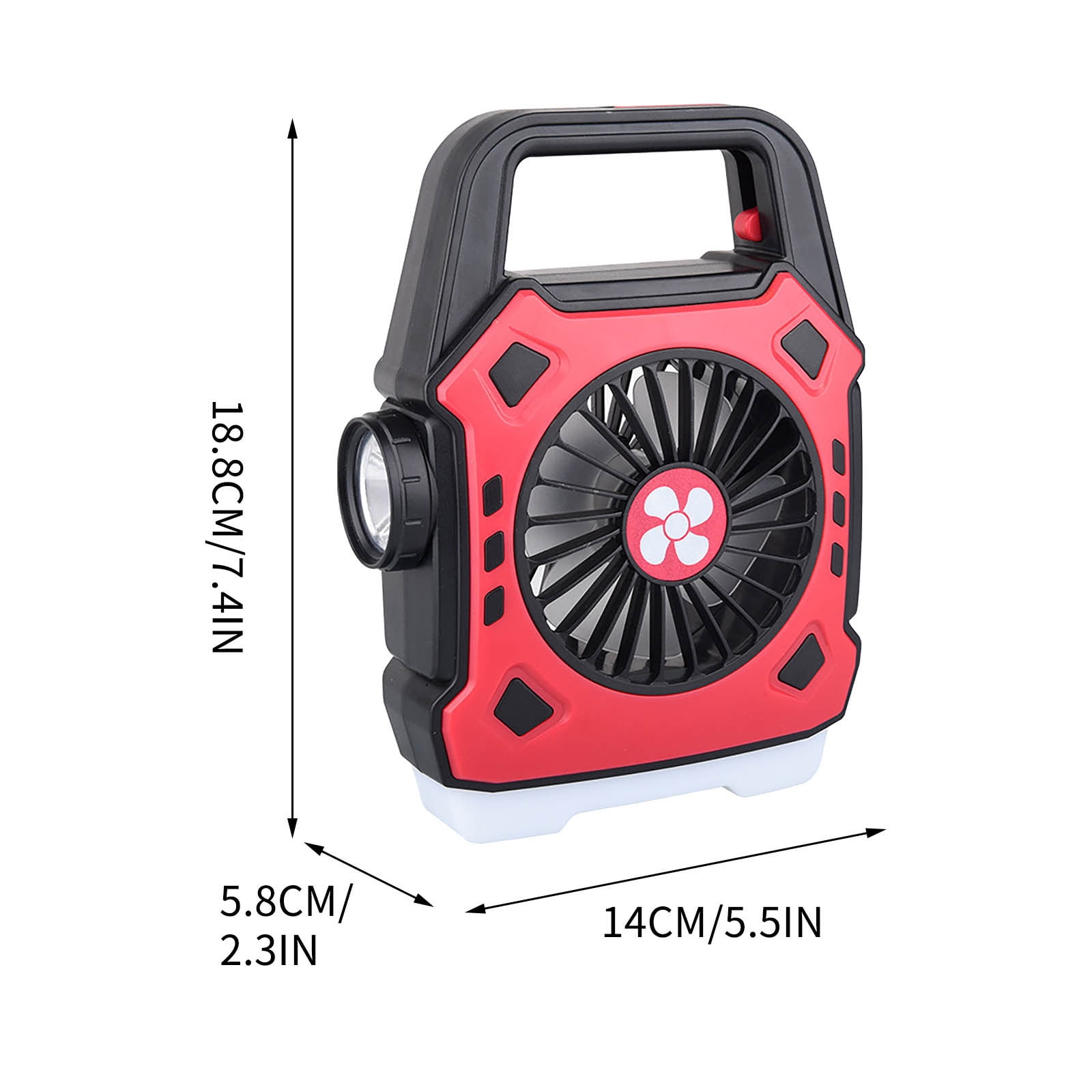 Qocolhg Personal Fan Camping rechargeable, 1200mAh Battery powered fan ...