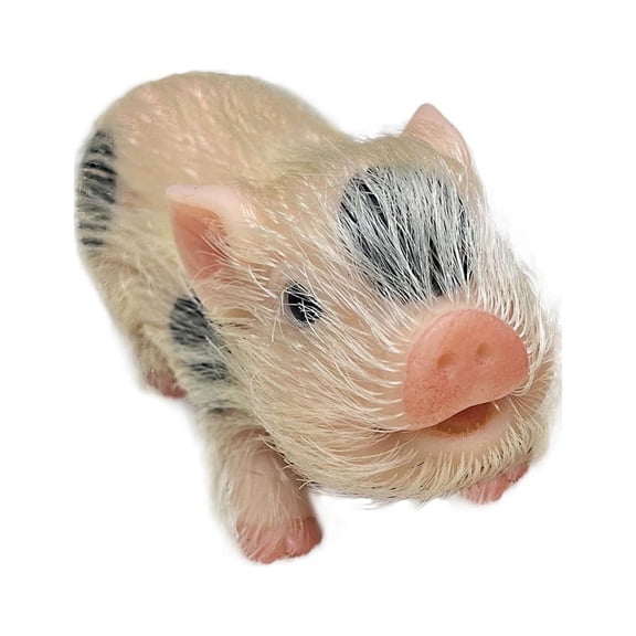 Qocolhg Pig Toys For Boys Girls 3-6 Years, 5inch Mini Realistic Silicone Pig, Stretchy Fake Animals Body Mini Silicone Baby Dolls, Lifelike Piggy Soft Little Pig, Christmas Gifts for Kids