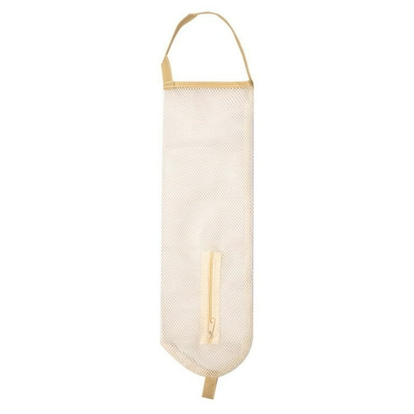 Qocolhg Plastic Bag Holder, Wall Mount Garbage Plastic Bag Organizer, Grocery Bag Holder for Plastic Bags Mesh Hanging Storage Dispenser Trash Bag Organizer Shopping Bag Holder for Plastic Bags