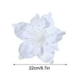 thumbnail image 1 of Qocolhg Poinsettia Artificial Flowers Christmas Tree Ornaments Velvet Glitter Magnolia Flowers for Xmas New Year Party Wedding Holiday DIY Decorations, Christmas Tree Decorations, 1 of 1