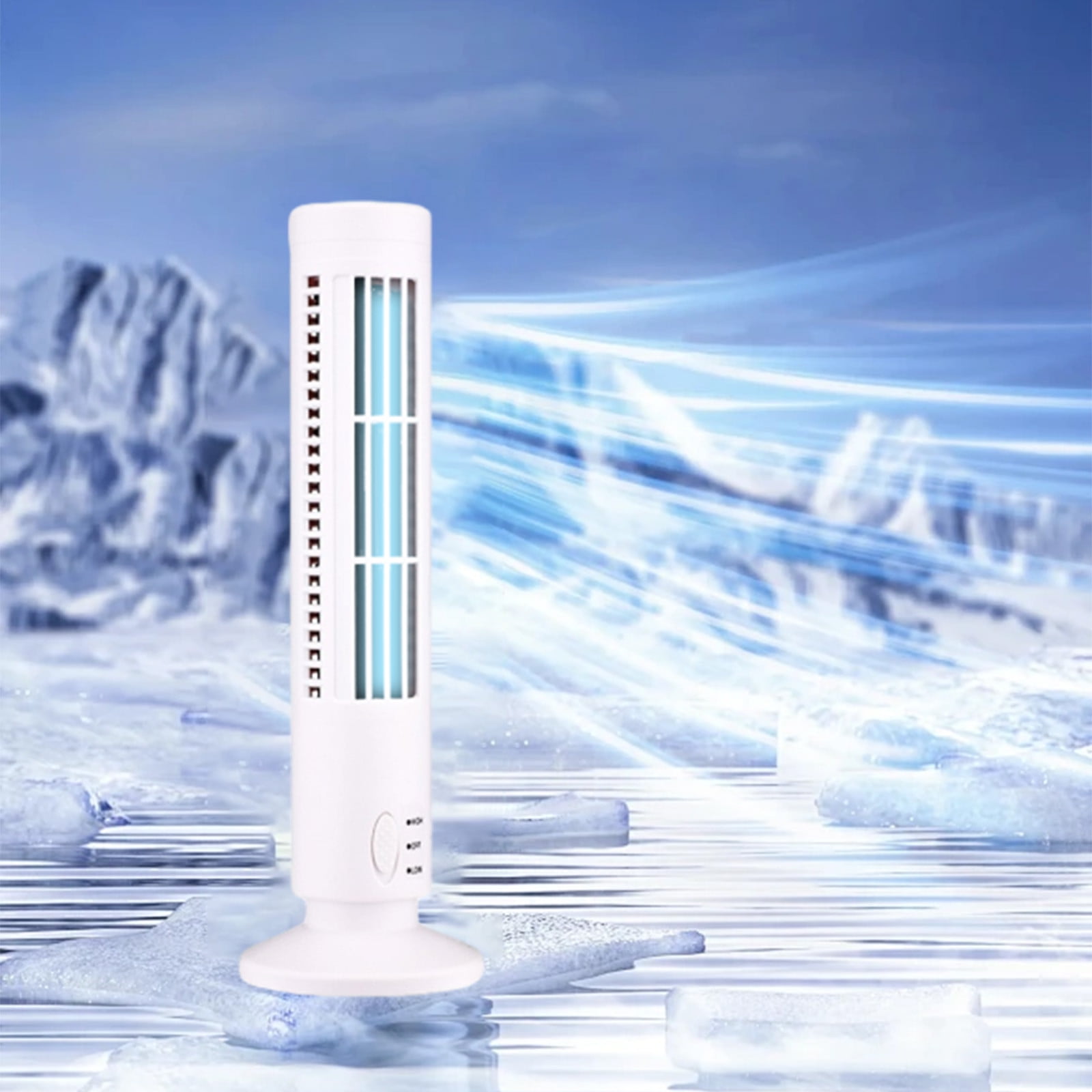 Qocolhg Portable Air Conditioners Tower Fan With Two Speeds Simulates Natural Wind To Bring Cool And Soothing Feel Cooling Fan Evaporative Air Cooler For Bedrooms Home Offices