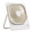 thumbnail image 1 of Qocolhg Portable Desk Fan, Folding Stand for Desktop, 4 Speed LED Makeup Fan, Rechargeable Mini Personal Fans Small Handheld Fan Travel Essentials Gifts for Women Girls White, Clearance, 1 of 6