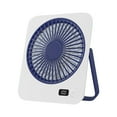 thumbnail image 1 of Qocolhg Portable Desk Fan, Folding Stand for Desktop, 5 Speed LED Makeup Fan, Rechargeable Mini Personal Fans Small Handheld Fan Travel Essentials Gifts for Women Girls Blue, Clearance, 1 of 6