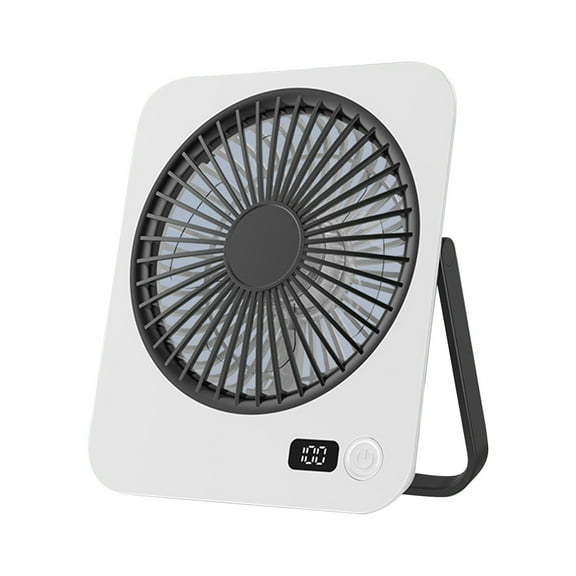Qocolhg Portable Desk Fan, Folding Stand for Desktop, 5 Speed LED Makeup Fan, Rechargeable Mini Personal Fans Small Handheld Fan Travel Essentials Gifts for Women Girls Black, Clearance