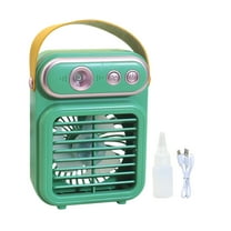 Qocolhg Portable Evaporative Air Cooler Fan, Humidifier Aqua-Cooling Mist Technology, 3 Speed Personal Small Fan, USB Rechargeable Fan, Ice Fan for Office, Car, Bedroom, Desk, Camping, Green
