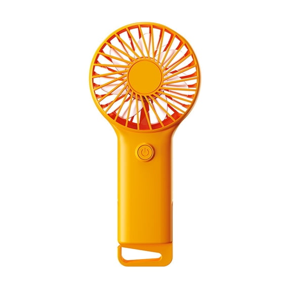 Qocolhg Portable Handheld Fan Rechargeable, 3 Speeds Strong Wind Mini USB Personal Fan Ventilator with Large Capacity Battery, Small Electric Fan for Girls Women Travel, Orange, Clearance