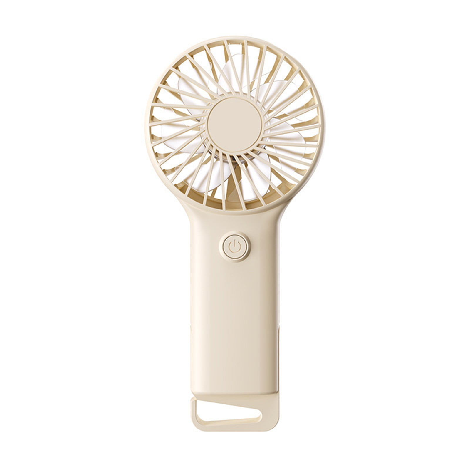 Qocolhg Portable Handheld Fan Rechargeable, 3 Speeds Strong Wind Mini USB Personal Fan Ventilator with Large Capacity Battery, Small Electric Fan for Girls Women Travel, Beige, Clearance