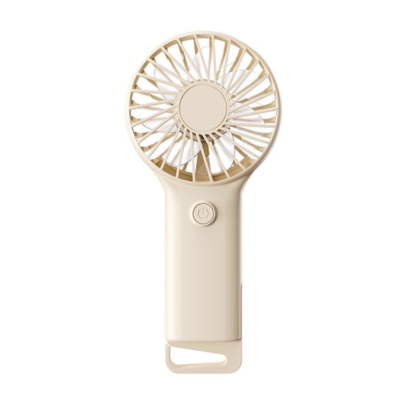 Qocolhg Portable Handheld Fan Rechargeable, 3 Speeds Strong Wind Mini USB Personal Fan Ventilator with Large Capacity Battery, Small Electric Fan for Girls Women Travel, Beige, Clearance