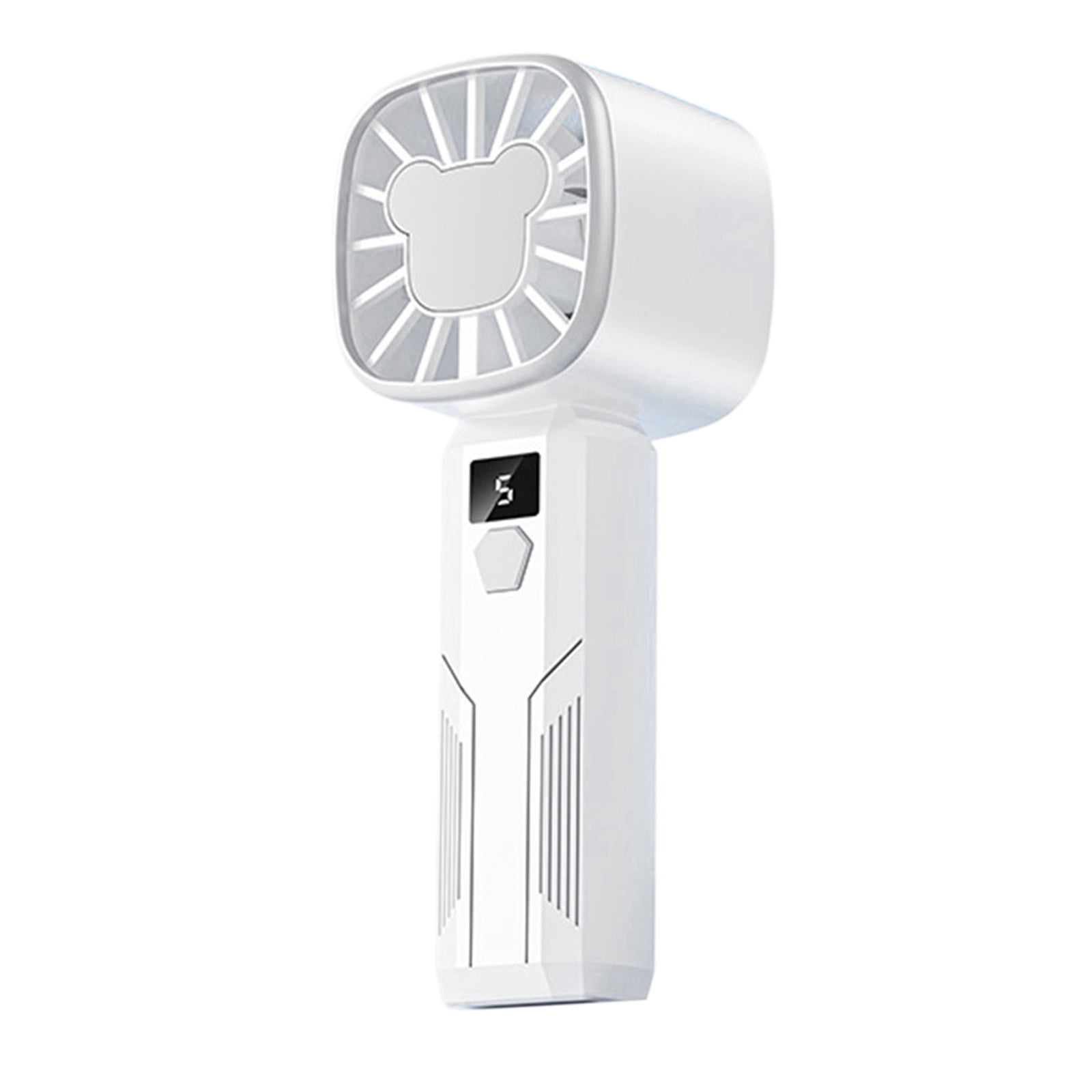 Qocolhg Portable Handheld Fan Rechargeable, High Speeds Strong Wind Mini USB Personal Fan Ventilator with Large Capacity Battery, Small Electric Fan for Girls Women Travel, White, Clearance
