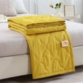 thumbnail image 1 of Qocolhg Quilt Small/Twin Size - Summer Conditioning Quilt, Aloe Washed Cotton Summer Quilt, Oversized Bedding Soft Coverlet Quilts Size, Breathable Blanket for Hot Sleepers, Summer Clearance, Yellow, 1 of 6