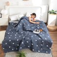 thumbnail image 1 of Qocolhg Quilt Twin/Queen Size - Summer Conditioning Quilt, Oversized Bedding Soft Coverlet Quilts Queen Size, Machine Washable Lightweight Cotton Quilt for All Season (Dark Blue), 1 of 6