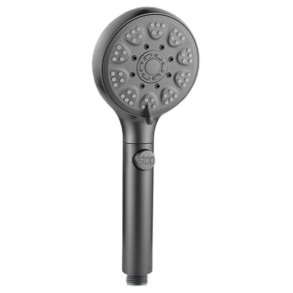 Qocolhg RV Shower Head with Hose, Shower Heads with Handheld Spray Combo, High Pressure Handheld Shower Head with ON OFF Switch, for RV Camper, Bathroom, Water Saving Pause Button (Gray)