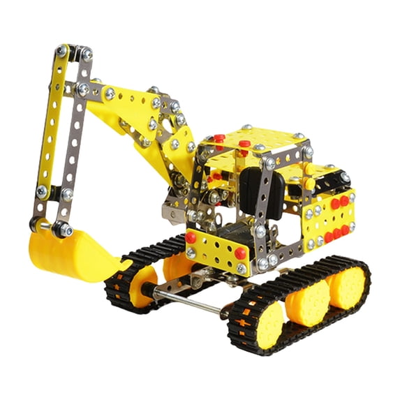 Qocolhg STEM Toys for Boys Girls 3-6 7 8-12 Years Old, Construction Truck Toys Car Set, Assembly Building Vehicle for Kids, Engineering Metal Building Kit for Christmas Birthday Gifts, Clearance