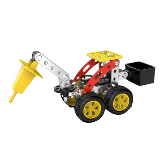 Qocolhg STEM Toys for Boys Girls 3-6 7 8-12 Years Old, Construction Truck Toys Car Set, Assembly Building Vehicle for Kids, Engineering Metal Building Kit for Christmas Birthday Gifts, Clearance