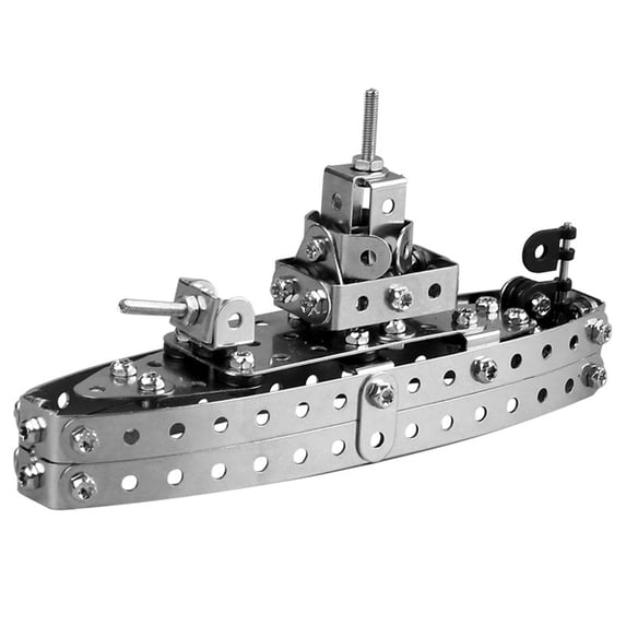 Qocolhg STEM Toys for Boys Girls 3-6 7 8-12 Years Old, Metal Assembled Engineering Vehicle Screw Tightening Toy Model Building Blocks For Children Military Ship Gift, Christmas Birthday Gifts