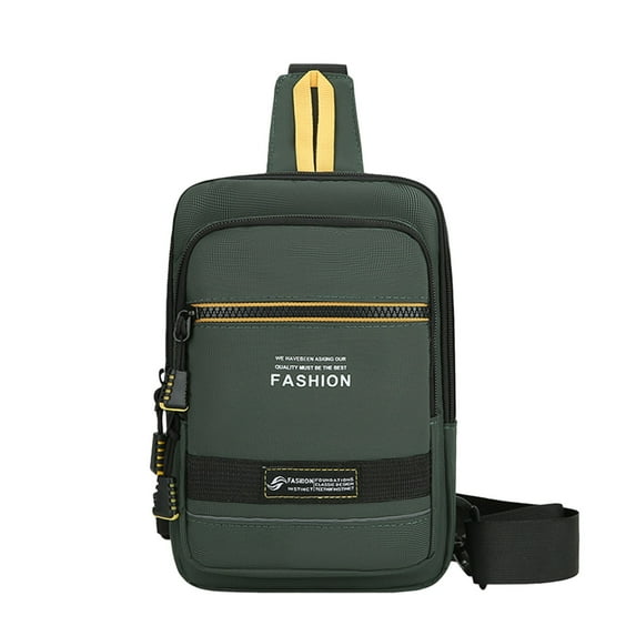 Qocolhg Sling Bag for Men Women Shoulder Crossbody Backpack Bags with Adjustable Shoulder Belt, Water Resistant Daily Travel Hiking Chest Bag Casual Daypack, Army Green
