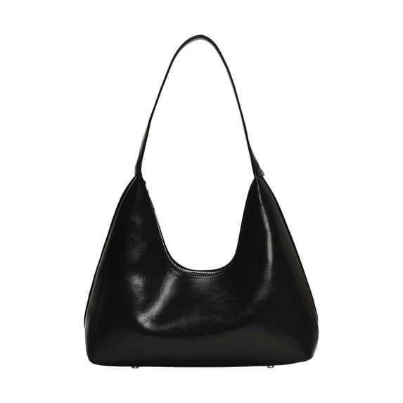 Qocolhg Slouchy Tote Bag for Women, Large Capacity Genuine Leather Shoulder Bags for Women, Handbags Casual Shoulder Bags Going Out Slouch Bags for Girls, Tote Top-Handle Handbags for Travel, Black