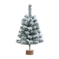 thumbnail image 1 of Qocolhg Small Artificial Christmas Tree Green Tabletop Christmas Tree with Plastic Stand Snow Flocked Mini Xmas Pine Tree for Indoor Outdoor Holiday Home Decoration, Christmas Decorations Clearance, 1 of 3