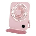 thumbnail image 1 of Qocolhg Small Desk Fan 7 inch, USB Rechargeable Portable Fan for Travel, Slim Quiet, Battery Operated, 5 Wind Speed, Personal Cooling Fan for Indoor Outdoor Home Office, Pink, Clearance, 1 of 9