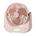 thumbnail image 1 of Qocolhg Small Desk Fan Battery Operated, Portable USB Rechargeable Fan, 3 Speeds Strong Wind, Quiet Personal Fan, Adjustable Table Fan for Desktop, Home, Bedroom, Office, Travel, Pink, Clearance, 1 of 5