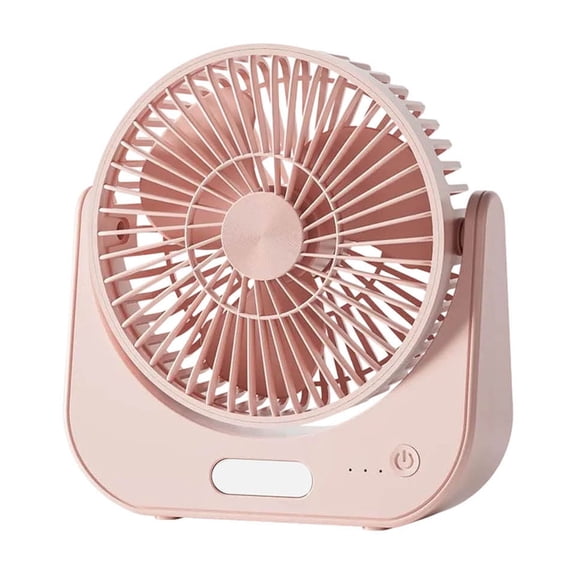 Qocolhg Small Desk Fan Battery Operated, Portable USB Rechargeable Fan, 3 Speeds Strong Wind, Quiet Personal Fan, Adjustable Table Fan for Desktop, Home, Bedroom, Office, Travel, Pink, Clearance