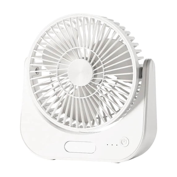 Qocolhg Small Desk Fan Battery Operated, Portable USB Rechargeable Fan, 3 Speeds Strong Wind, Quiet Personal Fan, Adjustable Table Fan for Desktop, Home, Bedroom, Office, Travel, White, Clearance