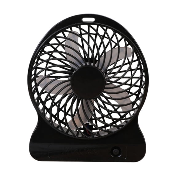 Qocolhg Small Desk Fan Battery Operated, Portable USB Rechargeable Fan, 3 Speeds Strong Wind, Quiet Personal Fan, Adjustable Table Fan for Desktop, Home, Bedroom, Office, Travel, Black, Clearance