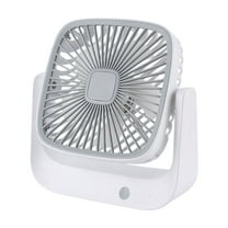 Qocolhg Small Desk Fan Battery Operated, Portable USB Rechargeable Fan, 3 Speeds Strong Wind, Quiet Personal Fan, Adjustable Table Fan for Desktop, Home, Bedroom, Office, Travel, White, Clearance