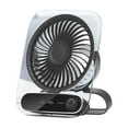 thumbnail image 1 of Qocolhg Small Desk Fan, USB Rechargeable Portable Battery Powered Fans, Ultra Quiet 180° Foldable, Variable Speed Small Personal Fan for Bedroom Office Travel Camping Cruise, Clearance (Black), 1 of 8