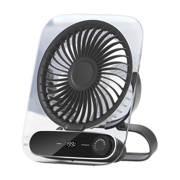 Qocolhg Small Desk Fan, USB Rechargeable Portable Battery Powered Fans, Ultra Quiet 180° Foldable, Variable Speed Small Personal Fan for Bedroom Office Travel Camping Cruise, Clearance (Black)