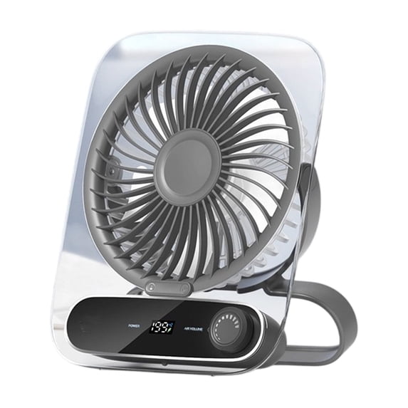 Qocolhg Small Desk Fan, USB Rechargeable Portable Battery Powered Fans, Ultra Quiet 180° Foldable, Variable Speed Small Personal Fan for Bedroom Office Travel Camping Cruise, Clearance (Gray)