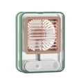 thumbnail image 1 of Qocolhg Small Desktop Fan Portable Handheld Fan with Mister, 3 Speed Mode, USB Rechargeable Personal Fan Spray Water Mist Fan Cooling Fans for Bedroom, Office, Home, Travel, Quiet, Green, Clearance, 1 of 6