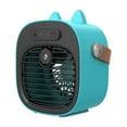 thumbnail image 1 of Qocolhg Small Desktop Fan Portable Handheld Fan with Mister, Multiple Speed, USB Rechargeable Personal Fan Spray Water Mist Fan Cooling Fans for Bedroom, Office, Home, Travel, Quiet, Blue, Clearance, 1 of 2