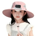 thumbnail image 1 of Qocolhg Solar Fan Hat with Fan, USB & Solar Powered Fans Hat, 3 Speeds Wide Brim Fishing Cowboy Hats with Face Cover, Summer Gifts for Children's Outdoor Leisure, Pink, 1 of 3