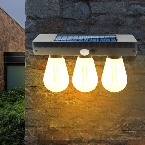 Qocolhg Solar Lights Outdoor Waterproof, Motion Sensor Wireless Solar Wall Light, Dusk to Dawn Outdoor Security Wall Lamps Fence Lights Solar Gutter Light for Corridor Balcony Courdyard Garage Patio