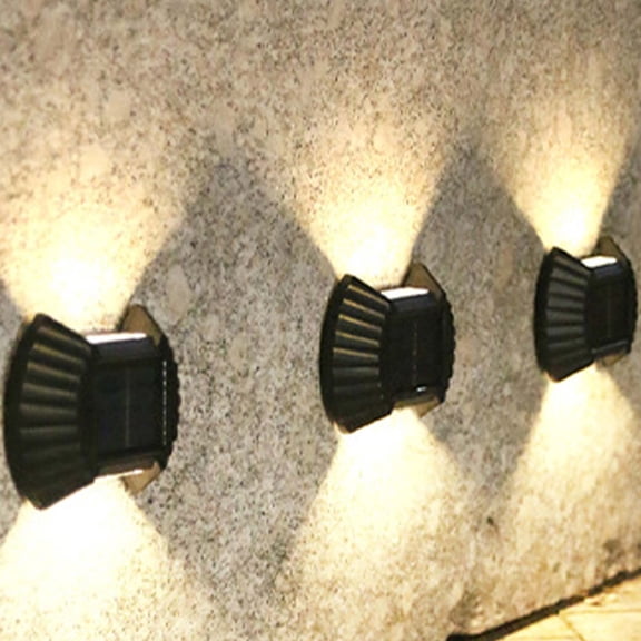 Qocolhg Solar Step Lights Outdoor, Solar Wall Lights Outdoor Up and Down, Fence Lights Solar Powered, Waterproof IP65 Outdoor Solar Lighting for Outside House Patio Yard Garden Garage Porch Walkway