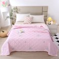 thumbnail image 1 of Qocolhg Summer Cooler Quilt, Washable & Lightweight Summer Comforter Cooling Blanket for All Season Use, Machine Washable, Bedding Soft Coverlet Conditioned Quilts for Kids, 39x59 inch, Pink, 1 of 7
