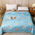 thumbnail image 1 of Qocolhg Summer Cooler Quilt, Washable & Lightweight Summer Comforter Cooling Blanket for All Season Use, Machine Washable, Bedding Soft Coverlet Conditioned Quilts for Kids, 39x59 inch, Blue, 1 of 7