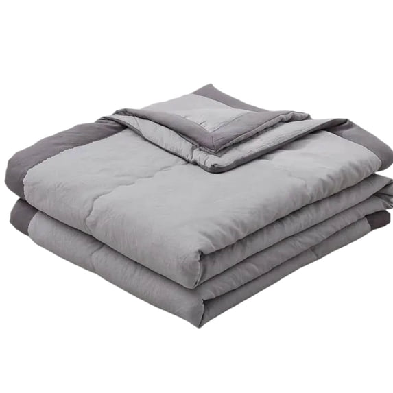 Qocolhg Summer Quilts for Adults Kids, Air Conditioning Quilt, Washed Cotton Cooling Blankets for Hot Sleepers, Sofa Bedding Soft Coverlet Lightweight Cooling Quilts for All Season, 39x59 inch,Gray