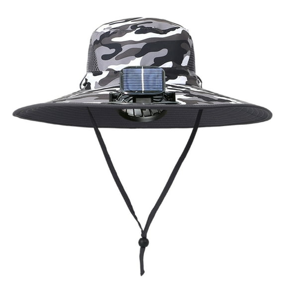Qocolhg Sun Hat With Fan Solar Charging Big Eaves Outdoor Summer With Fan Hat Men And Women Sun Hat Parent-child Sun Hat for Travelling Outdoor Hiking Mountaineering Fishing