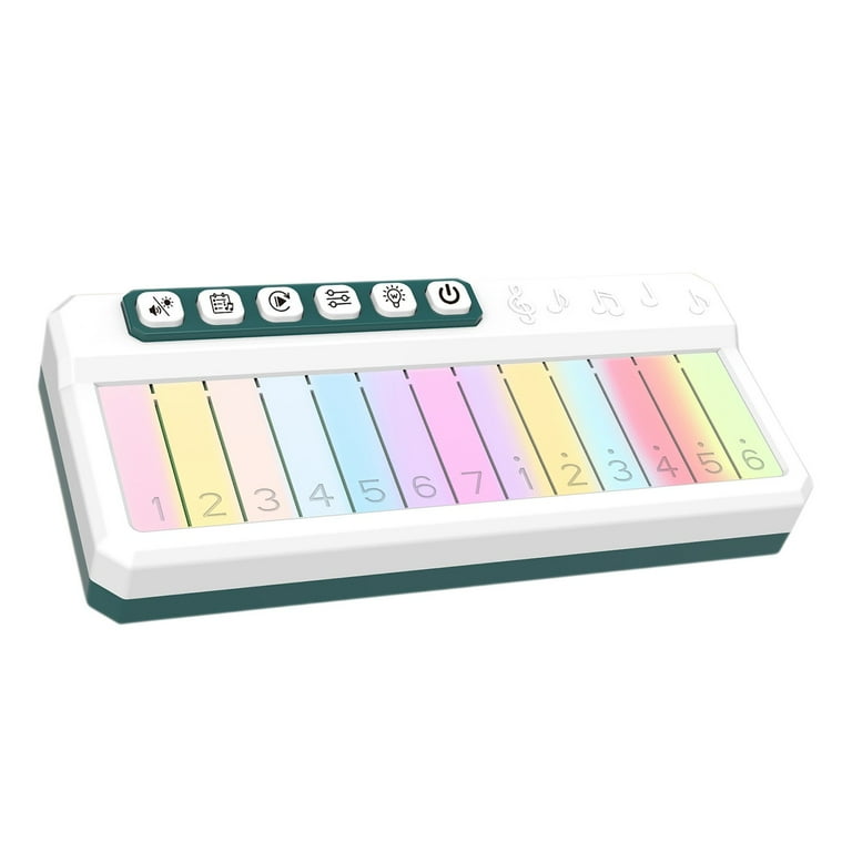 Qocolhg Toddlers Travel Toys, Light up Mini Kids Keyboard Pocket