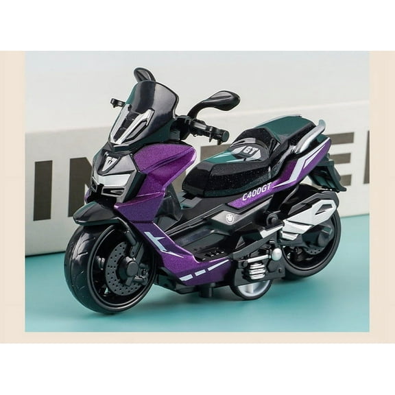 Qocolhg Toys For Ages 8-13, Motorcycle Model Toy Mini Plastic Diecast Motorcycle Model Black Motorcycle Model Toy Sport Motorcycle Racing Model Collection Christmas Gifts for Kids Men Boy